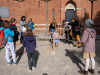 Kinder-Spielstationen und Agape vor der Pfarrkirche (Erntedank 2022, Pfarre Gersthof)