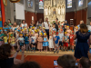 Ein schwungvolles Lied aller Kindergartenkinder - 9. Norberti-Kirtag der Pfarre Gersthof-St.Leopold am 12.6.2022