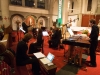 Das Ensemble der WelturauffÃ¼hrung des Oratoriums âLebendiges Wasserâ der Komponistin Ana SzilÃ¡gyi mit Texten von Peter Rettinger am 18. Oktober 2014 in der Pfarrkirche Gersthof-St.Leopold, Wien 18., Ãsterreich