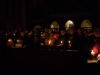 Die Gemeinde feiert Osternacht 2015 in der katholischen Pfarre Gersthof-St. Leopold in Wien.