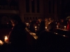Die Gemeinde feiert Osternacht 2015 in der katholischen Pfarre Gersthof-St. Leopold in Wien.