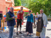 Pfr.i.r. Norbert Rodt, Organisator Anton Kühnelt-Leddihn, Bezirksvorsteherin Silvia Nossek und Pfarrer P. Arkadiusz Zakreta bem Pfarrfest am 25. Mail 2025