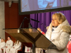 Maria Kissich, Leiterin Pfarr-Caritas, im Gottesdienst zum Abschluss der Weihnachtspaketaktion und für Familien. Pfarre Gersthof (Wien 18.), 11.12.2022